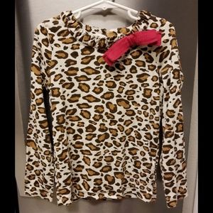 Girls leopard long sleeve top